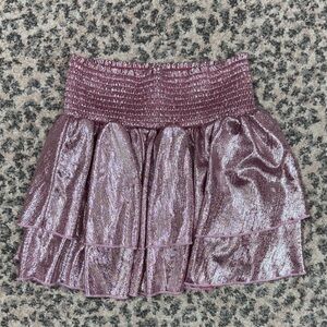 Sparkling Pink Tiered Kids Skirt